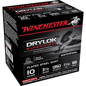 Winchester Drylok Magnum Plated Ammunition 10 Gauge 3-1/2" 1-5/8 oz Non-Toxic Steel