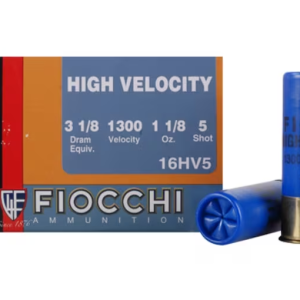 Fiocchi High Velocity Ammunition 16 Gauge 2-3/4" 1-1/8 oz #5 Chilled Lead Shot Box of 25
