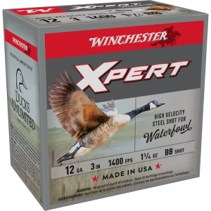 Winchester Xpert High Velocity Ammunition 12 Gauge 3" 1-1/4 oz BB Non-Toxic Plated Steel Shot