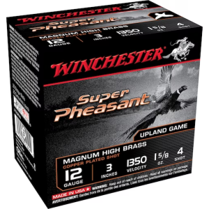 Winchester Super-X Pheasant Ammunition 12 Gauge 3" 1-5/8 oz #4 Shot Box of 25