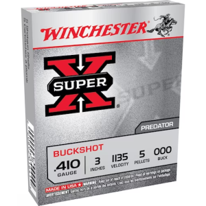 Winchester Super-X Ammunition 410 Bore 3" 000 Buckshot 5 Pellets Box of 5