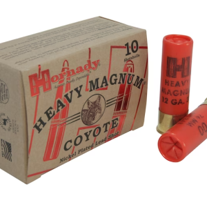 Hornady Heavy Magnum Coyote Ammunition 12 Gauge 3" 00 Buckshot Nickel Plated Box of 10Hornady Heavy Magnum Coyote Ammunition 12 Gauge 3" 00 Buckshot Nickel Plated Box of 10