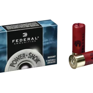 Federal Power-Shok Ammunition 12 Gauge 2-3/4" Buffered 000 Buckshot 8 Pellets Box of 5