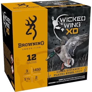 Browning Wicked Wing XD Waterfowl Ammunition 12 Gauge Non-Toxic Steel Shot