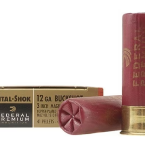 Federal Premium Vital-Shok Ammunition 12 Gauge 3" Buffered Copper Plated Buckshot