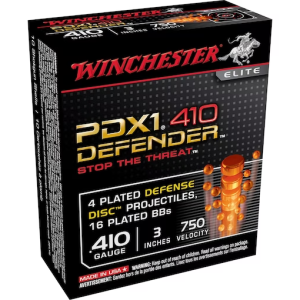 Winchester PDX1 Defender Ammunition 410 Bore 3" 4 Disks over 1/3 oz BB Box of 10